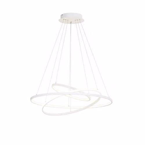 Lucande Ezana Modern Hanglamp Wit Metaal Dimbaar met LED