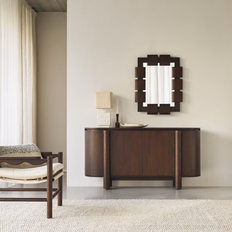 Tikamoon Leandro Buffetkast van massief mindihout - Bruin - 160 cm