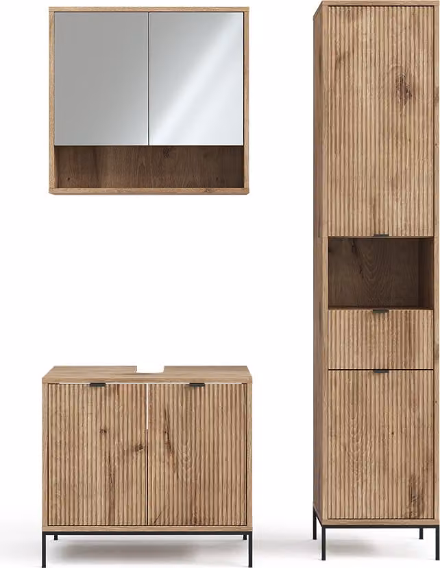 Vicco Eliza Badkamermeubelset Viking Eik, 3-delig