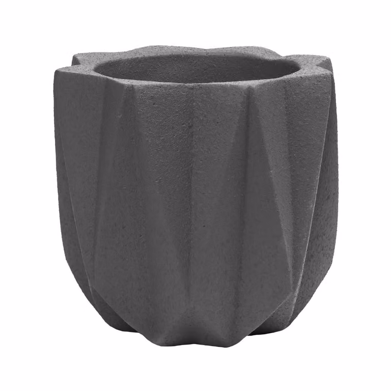 QUVIO Bloempot van cement - Grijs - B/D/H: 15 x 15 x 14 cm
