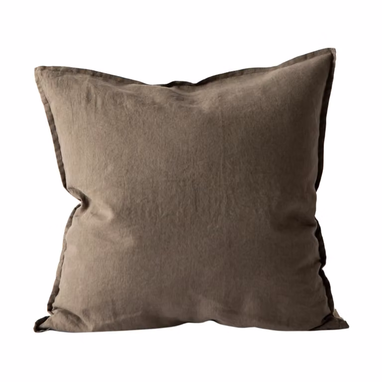 Tell Me More Washed linen kussenhoes 50 x 50 cm, Mol
