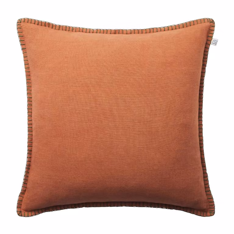 Chhatwal & Jonsson Arun kussenhoes Terracotta-forest green 50 x 50 cm