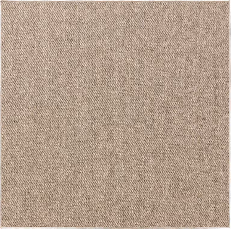 Benuta Iowa Tapijt voor binnen en buiten, Taupe, Vierkant, 195 x 195 cm