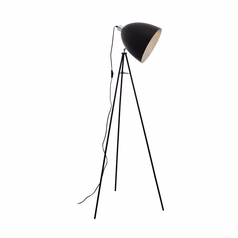 Eglo Mareperla Tripod leeslamp zwart modern metaal voor de woonkamer