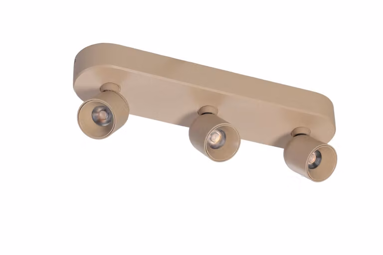 ETH Dennis 3-lichts LED opbouwspot in zand/beige