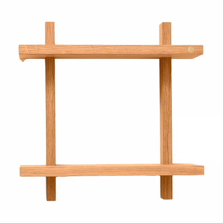Andersen Furniture Treat dubbele wandplank, Oiled Nature Oak, B: 34 cm, D: 12 cm, H: 34 cm