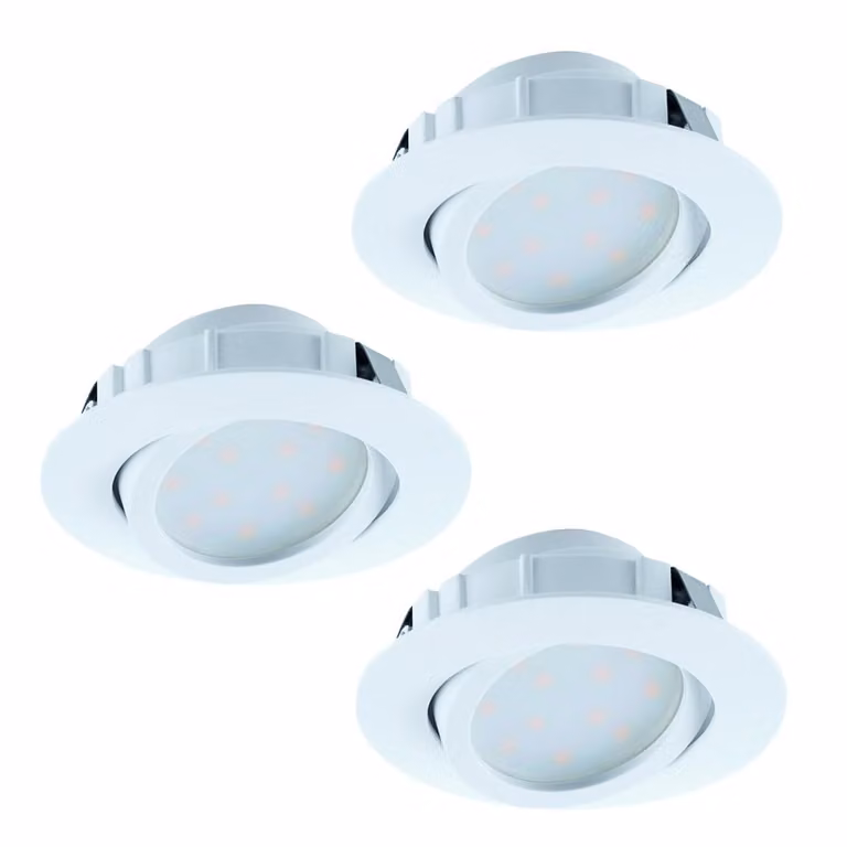 Eglo Pineda Set van 3 ronde inbouwspots wit