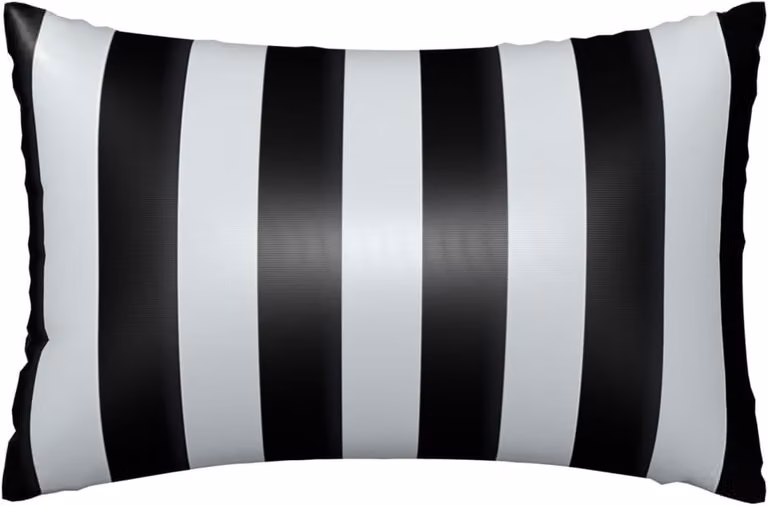 Satijnen kussensloop met zijde-effect voor haar en huid, zwart-wit gestreept, 50 x 76 cm