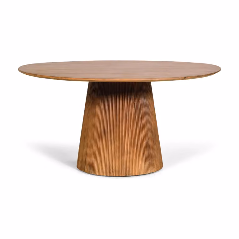 Nest of Nora Nala Ronde Mangohouten Eettafel - Lichtbruin - Ø120 cm