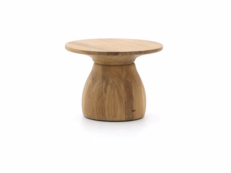 Kees Smit SUNS Loungetafel - Ronde tuintafel van bruin teakhout - Ø55 cm