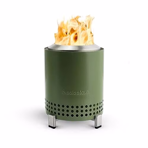 Solo Stove Mesa Vuurplaats voor op tafel met standaard en rookarm, Groen, 17,5 x 13 cm
