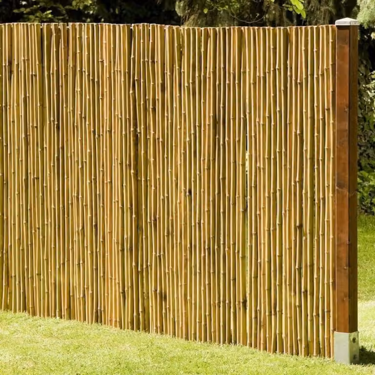 DELUXE Bamboe privacy scherm - Natuurlijke bamboemat voor tuin en balkon - H: 180 cm x B: 180 cm - Diameter 20–30 mm