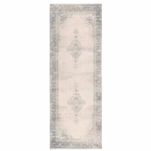 TESSO LIVING Kelim Gangloper Vintage Vloerkleed - Crème - 80 x 195 cm - Laagpolig, Anti-slip en Machinewasbaar