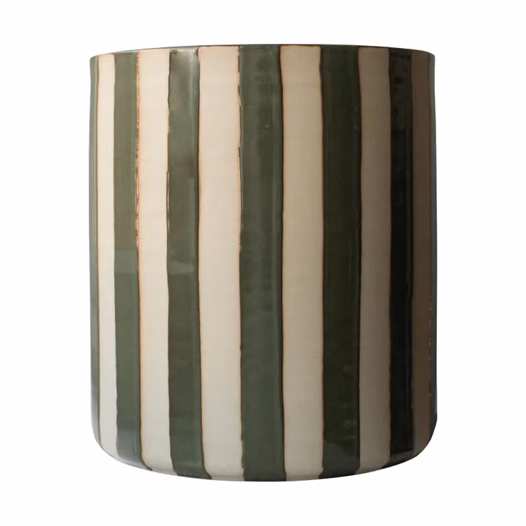 DBKD Line bloempot Stripe green Ø21 x 24 cm