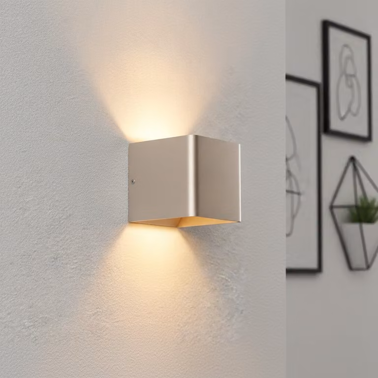 Artdelight Wandlamp Fulda Vierkant Goud/Messing met LED-verlichting
