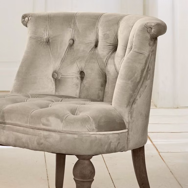 Loberon Fauteuil Ardilleux Chesterfield crème/bruin
