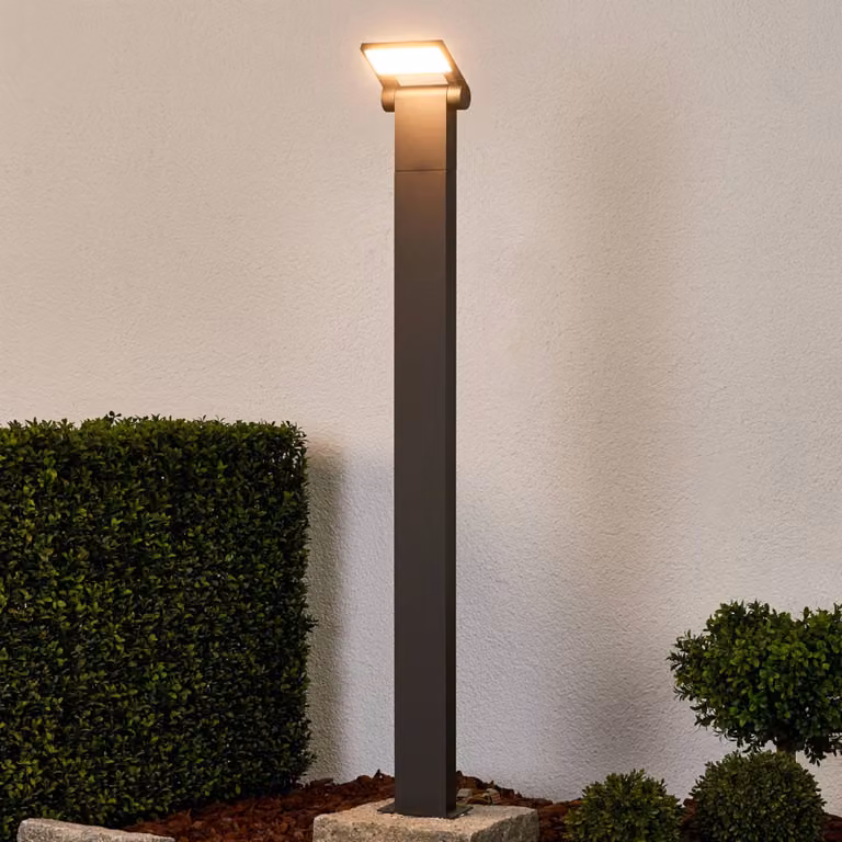 Lucande Marius LED Tuinpadverlichting - Modern - Zwart/Grijs - Aluminium/Metaal