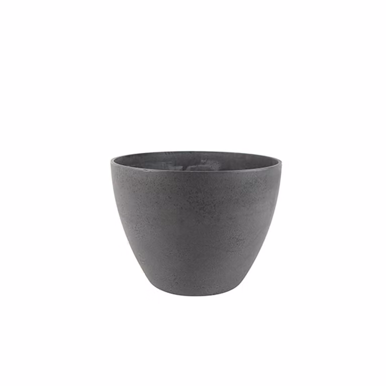 Ter Steege Plantenpot - Grijs - Kunststof en steenpoeder - B/D/H: 22 x 17 cm