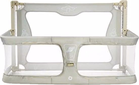 3-in-1 Babywieg Co-sleeper met gaasvenster, grijs
