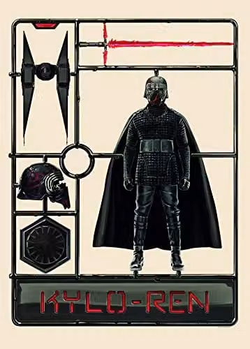 Komar Muurafbeelding Star Wars Toy Kylo Kunstdruk voor de Kinderkamer, Breedte: 50 cm, Hoogte: 70 cm