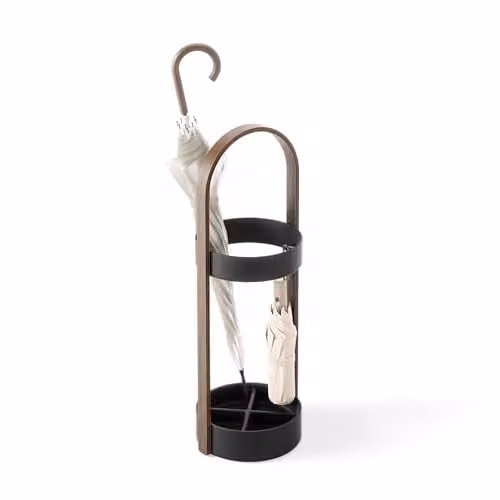 Umbra Bellwood Parapluhouder - Zwart/Walnoot - Diameter: 22 cm