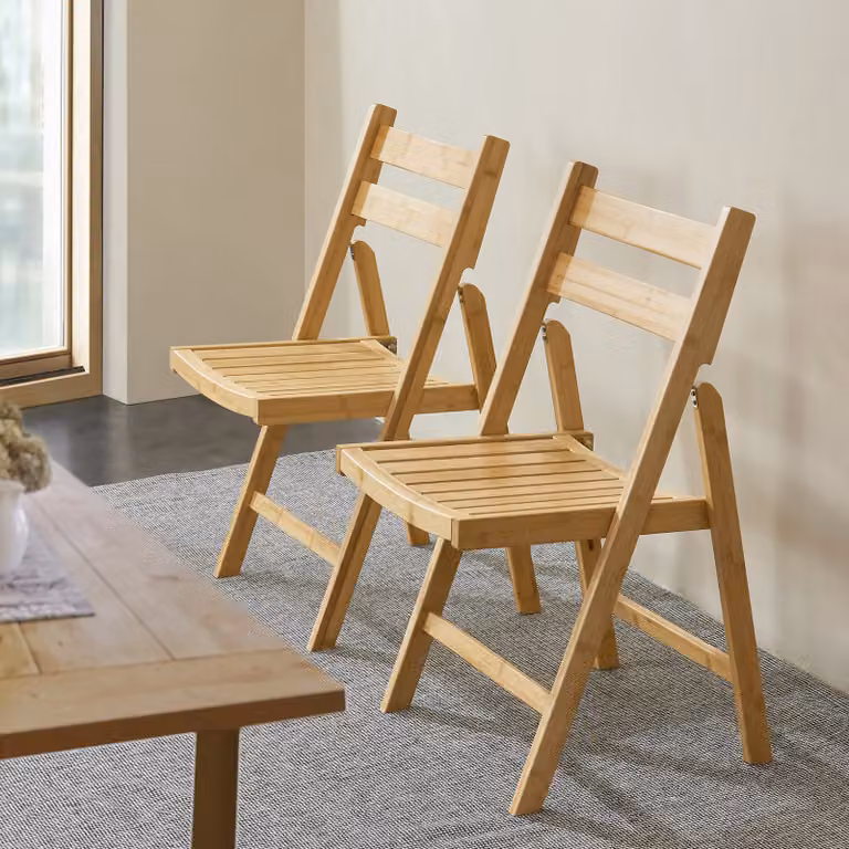 en.casa Klappstoren Gran van bamboe, set van 2, B/D/H: 78 x 44 cm
