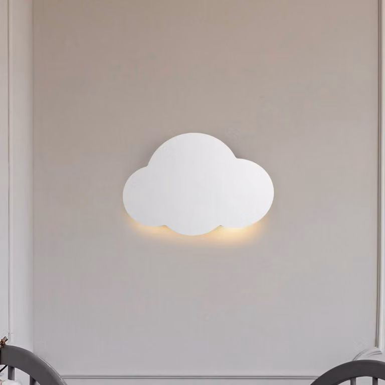 TK Lighting Wandlamp Cloud, dimbaar, wit, metaal