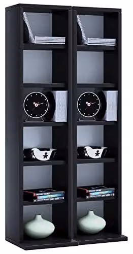 VCM Cube Open kast Milano zwart B/D/H: 42 x 20 x 92 cm
