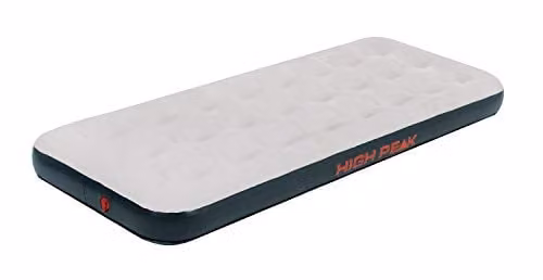 High Peak 40032 Unisex Single luchtbed met anti-slip functie, lichtgrijs/donkergrijs, B/D/H: 185 x 74 x 20 cm