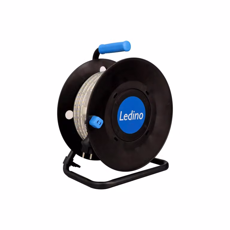 Ledino LED strip Wickede 25m op kabeltrommel, 300W, IP65, transparant, kunststof