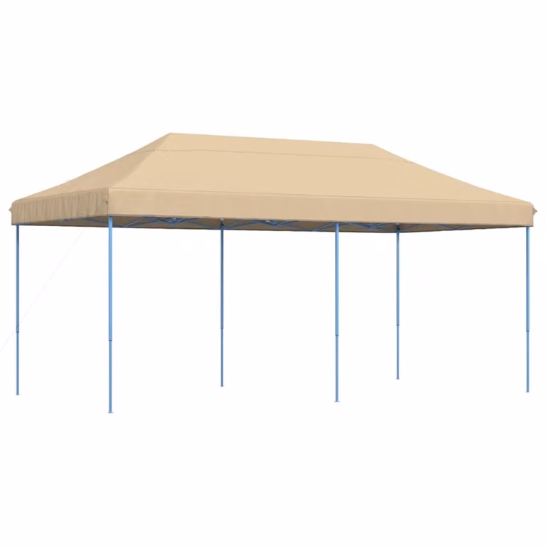 vidaXL Partytent, inklapbaar pop-up model, beige, B/D/H: 580 x 292 x 315 cm