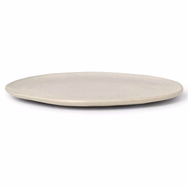 Ferm Living Flow dinerbord, wit, diameter 27 cm