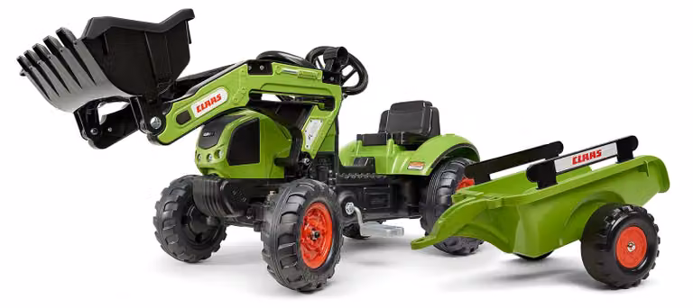 Falk Claas graafmachine met trailer, gemaakt van 40% gerecycled plastic