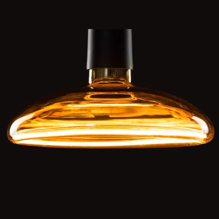 Segula Floating smoke design LED lichtbron - E27 - 6W - 300lm - 1900K - Ø 20cm - Transparant glas