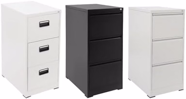 Afsluitbare Archiefkast voor Documenten - Zwart - H 103 cm x B 62 cm x D 46 cm
