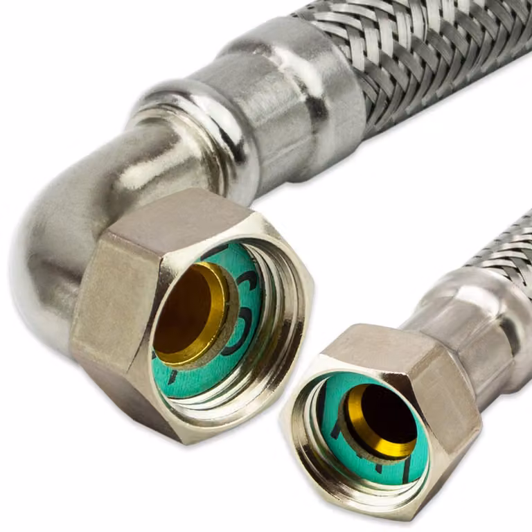Famanu Flexibele roestvrijstalen slang met aansluitingen van 3/8", 1/2", 3/4" of 1"