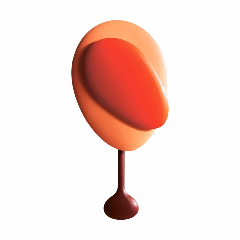 Design House Stockholm Mellow Wandklok Red Analoog
