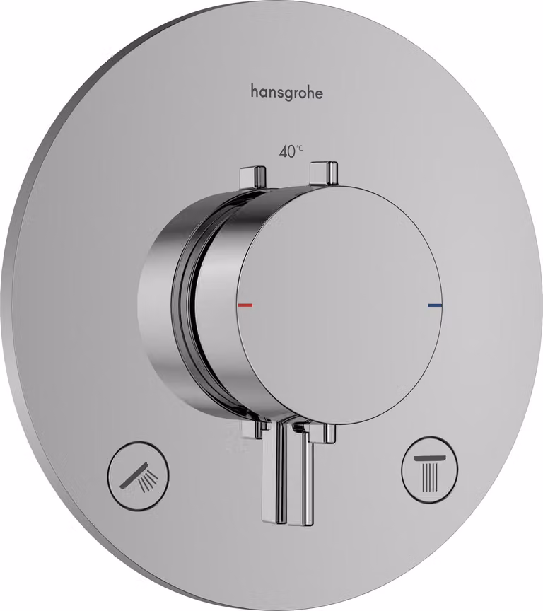 Hansgrohe Thermostaat UP Ecostat Comfort S complete set voor 2 verbruikers, chroom