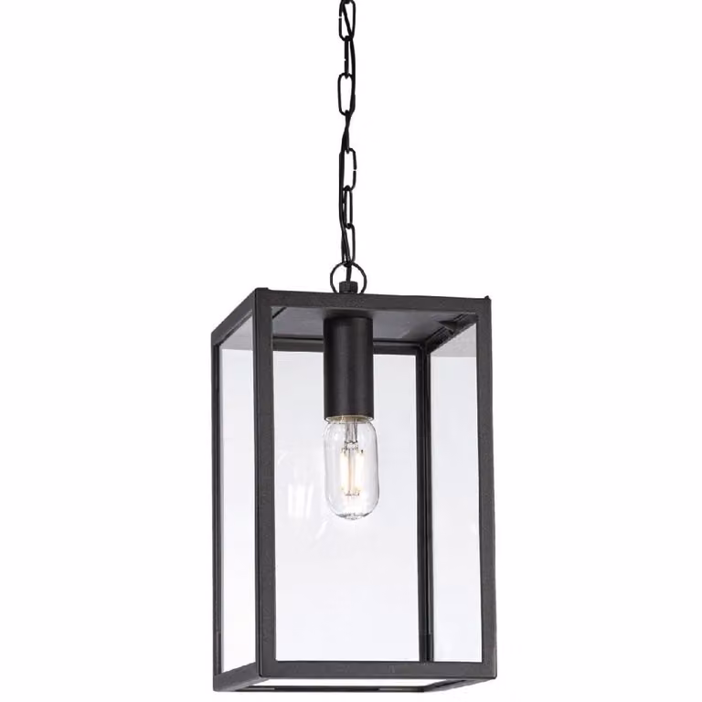 Franssen Lofoten Buiten Pendelhanglamp - Zwart - Metaal en Glas