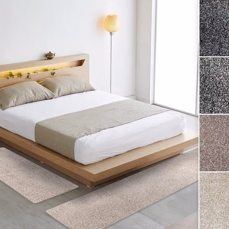 Bed Border Set Lange Runners Beige 80 x 300 cm