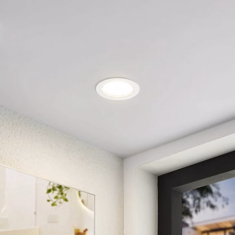 Arcchio Milaine LED inbouwlamp set van 3, wit, dimbaar, rond, IP44