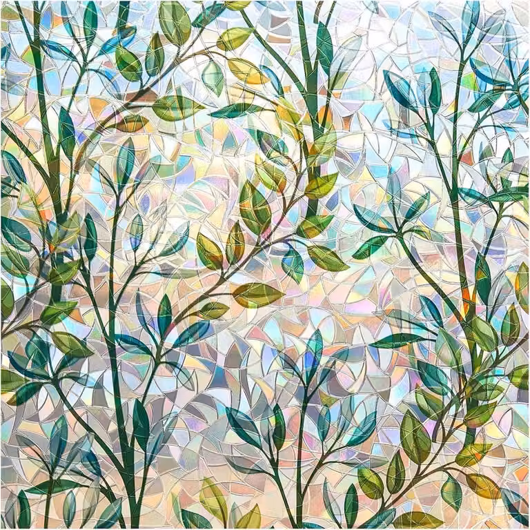 Raamfolie Anti-UV met Regenboog Effect Groen, 44.5 x 200 cm