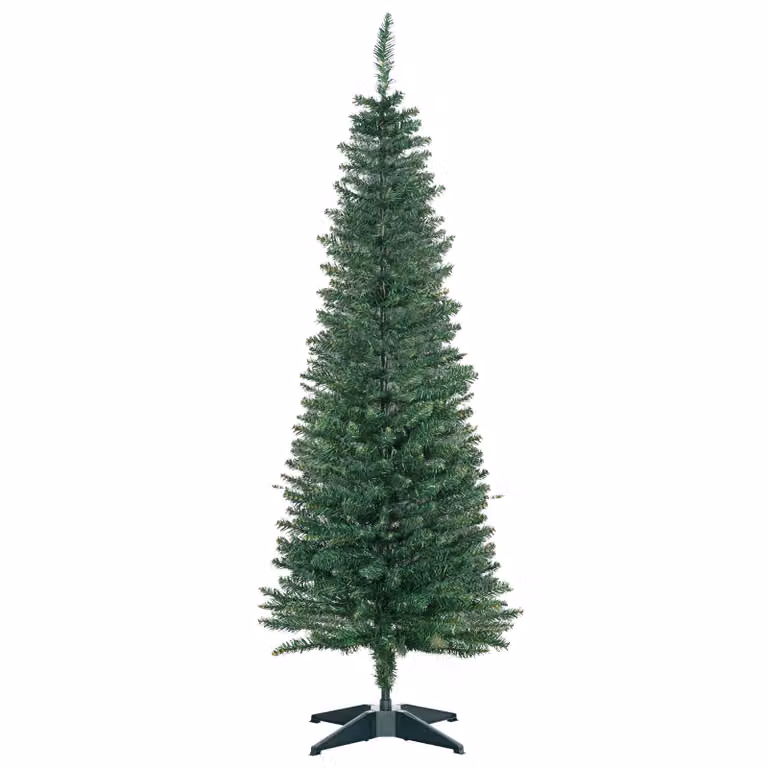 HOMCOM Kerstboom Kunstdennenboom, 1.5 m, 294 takken, Groen, ∅46 x 150 cm