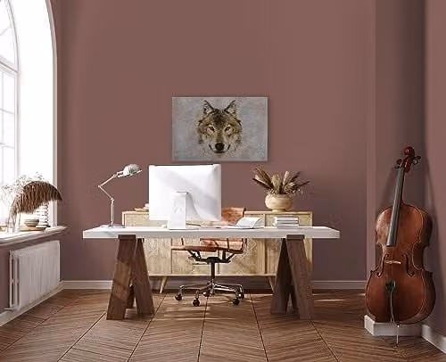 A.S. Création Canvasafbeelding dieren grijs bruin moderne wanddecoratie B: 90 cm, H: 60 cm