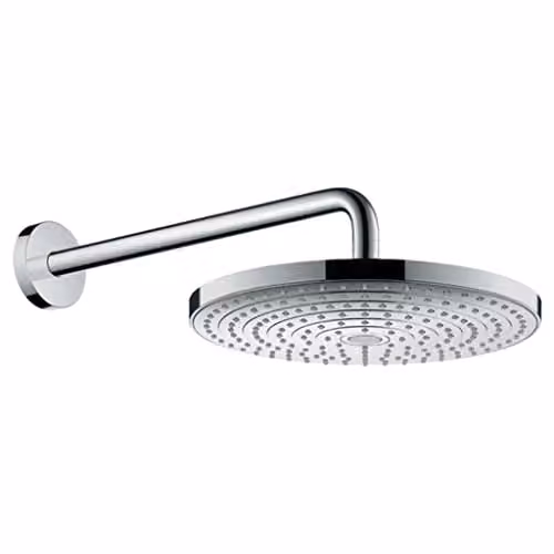 Hansgrohe Raindance Select S Hoofddouche met douchearm, ronde regendouche met 2 jets, chroom, Diameter: 300 mm, Armlengte: 390 mm