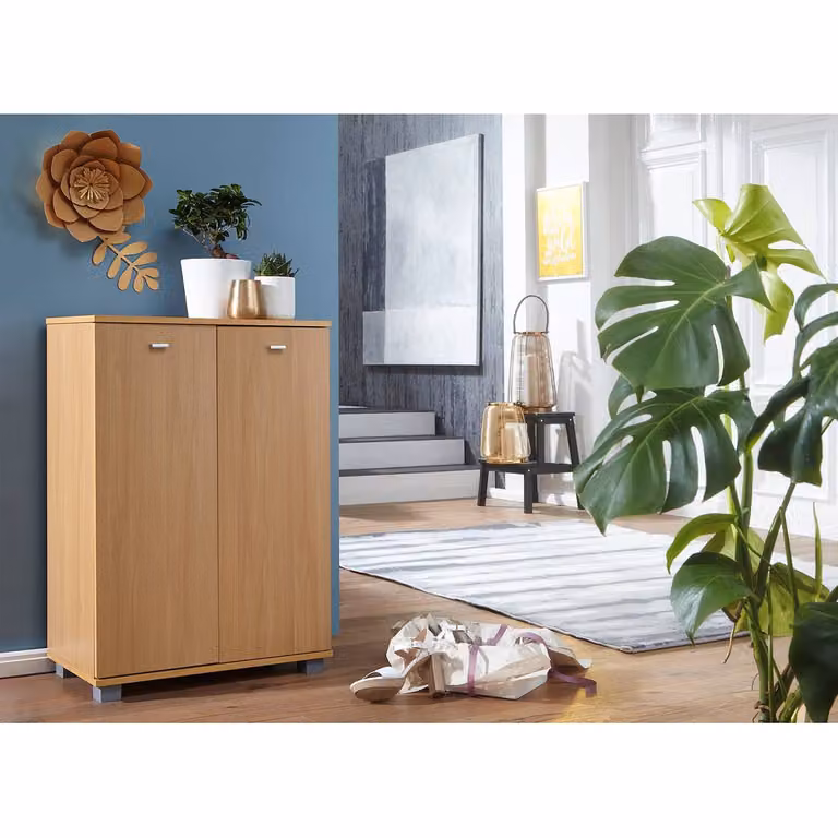 home24 Schoenenkast Hastings Bruin/Beukenlook B: 60 cm, D: 35 cm, H: 90 cm