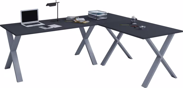 VCM Lona X Houten Hoekbureau Plain, L-vorm, Breedte: 160 x 160 cm, Diepte: 80 cm