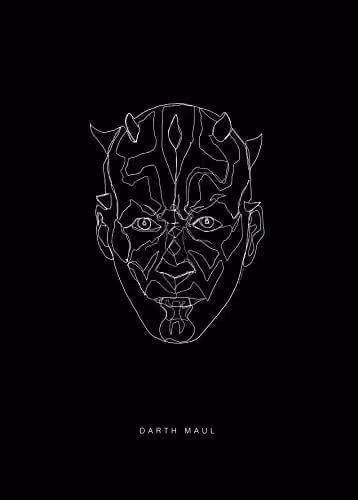 Komar Wandafbeelding Star Wars Lines Dark Side Maul Kunstdruk Breedte: 50 cm, Hoogte: 70 cm