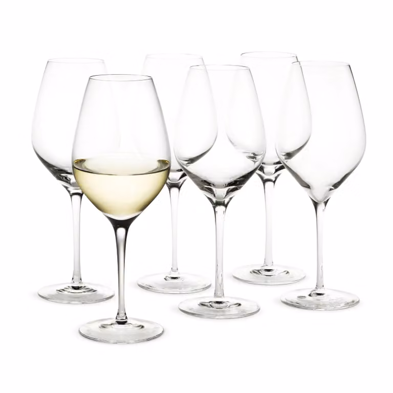 Holmegaard Cabernet witte wijnglas 36 cl set van 6 Transparant