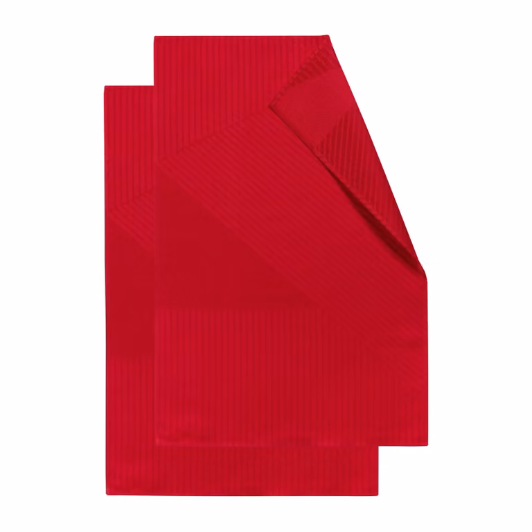 NJRD Stripes keukenhanddoek 2-pack Rood B/D: 47 x 70 cm